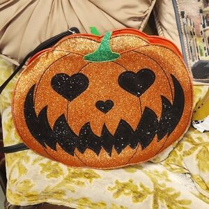 Sleepy ville critters glitter pumpkin backpack